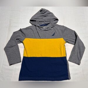 Nautica Kids Gray Hooded Shirt